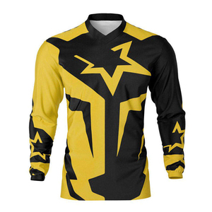 Maillot MX respirant pour hommes, logo personnalisé, chemise de course de moto tout-terrain, fournisseur en gros - Product Image 2