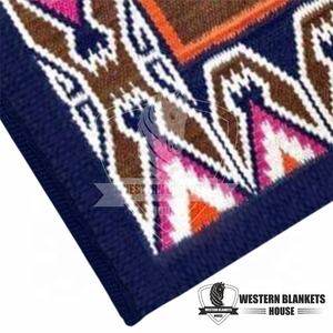 Meilleure vente Ranch Show Pad Personnalisable Logo Design Multicolore Nouvelle-Zélande Laine Serré Tissé Selle Cheval Couverture Tapis De Selle - Product Image 1