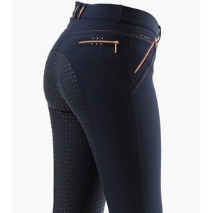High Quality 4-way Stretch Horse Riding Breeches Leggings Tights <b>Equestrian</b> Wear Pants on Technical Fabric with Soft Feel - Product Image 2