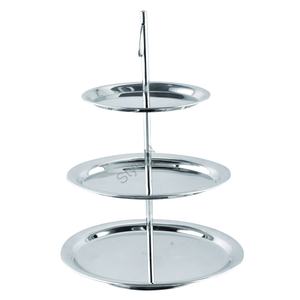 Support à gâteau de forme ronde et lourde de qualité supérieure en acier inoxydable, au prix de gros, avec un design classique élégant - Product Image 1