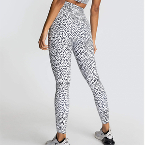 Leggings taille haute à imprimé léopard, longueur intégrale, extensibles, tricotés, sportifs, pour femmes, toutes saisons - Product Image 5