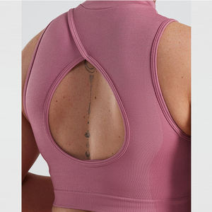 Top Corto Personalizado con Cierre de Cremallera, Sin Mangas, 100% Algodón, Corte Regular, Transpirable, de Secado Rápido, para Gimnasio y Entrenamiento, Camiseta sin Mangas para Mujer - Product Image 4