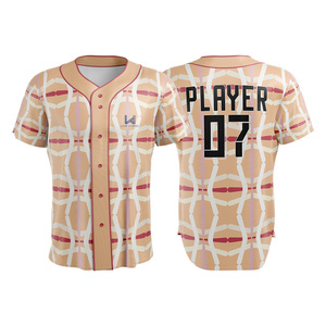 Custom College Team Personalized Baseball Jerseys Digital Printed Front Logo Short Sleeve Four Way Stretch Breathable Jerseys - Product Image 1