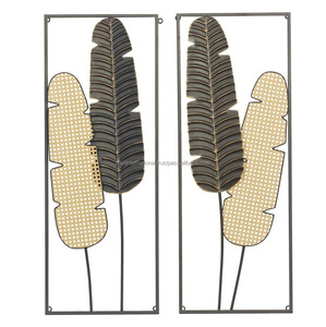 Wall Decor New Panels Display Gold House Interior Modern Living Room <b>Frame</b> <b>Art</b> Hanging Leaves Metal Sticker Home Decor Wall - Product Image 2