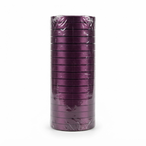 Ruban de satin violet foncé prune de 6 mm de large, simple face, 20 rouleaux x 8 mètres, pour étiquettes de cave, cadeaux de beauté, emballage floral - Product Image 1