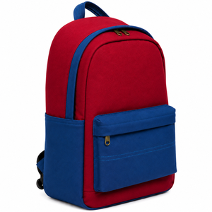 Red Canvas <b>Laptop</b> <b>Backpack</b> with Zipper Closure and Front Pocket Unisex Minimalist Design 20-36L Capacity Waterproof Day Use - Product Image 5