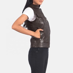 Chaleco de Cuero Impermeable de Alta Calidad para Mujer, Talla Personalizada, con Bolsillos, Transpirable - Product Image 3