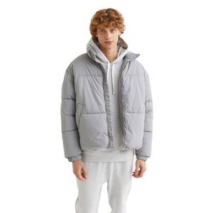 Veste matelassée imprimée pour homme, chaude, d'hiver, avec capuche réglable et fermeture éclair intégrale, pour l'extérieur, vente en gros - Product Image 3