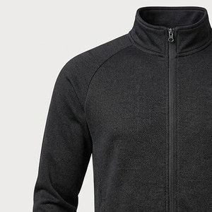 Black Color Jacket For Men's UPF 50+ Protection 4 Way Stretch Solid Color Pattern <b>Plain</b> Dyed Polyester Jacket Low Price - Product Image 4