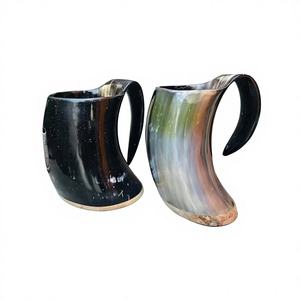 Jarras de Cerveza Estilo Vikingo Americano, Pulimentadas, 550 ml, Ecológicas, Reutilizables, de Cuerno de Buey, Mantienen las Bebidas Frías/Calientes de 6 a 12 Horas - Product Image 5