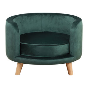 โซฟาเบดสำหรับสัตว์เลี้ยงทรงกลม รุ่นโมเดิร์น ยี่ห้อ Mikahome ทำจากกำมะหยี่และโฟม สำหรับสุนัขและแมวขนาดเล็ก พร้อมเบาะรองนั่งถอดซักได้ - Product Image 1