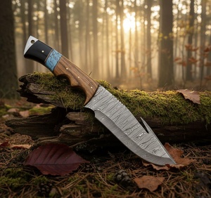 Couteau utilitaire SHARP POINT TRADES, lame droite en acier à pointe traînante, épaisseur 0,5 mm, manche en bois, étui en cuir de vachette, 6,7 pouces de longueur totale - Product Image 5