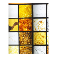 Panneau en résine translucide Decosphere, grande dalle, effet marbre rétroéclairé, design moderne, décoration murale, dalle de salle à manger, 1220x2440mm