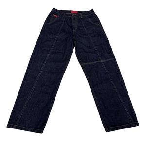 ผู้ผลิตกางเกงยีนส์สั่งทำตามเทรนด์ใหม่ ขายส่ง กางเกงยีนส์ทรงหลวมสไตล์ลำลอง หลายกระเป๋า ล้างสีแบบ Stonewashed แต่งดีเทลขาดๆ สำหรับผู้ชาย - Product Image 3