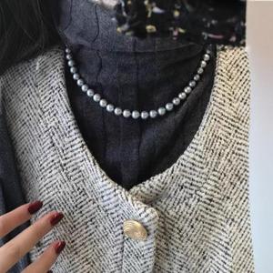 Collier de perles d'eau douce de style européen et américain classique pour femmes, chaîne élégante pour la clavicule - Product Image 4