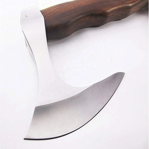 Hache tactique Jexmoo Enterprises gravée, lame en acier D2, manche en bois de rose enveloppé de cuir, pour fendre le bois, DIY - Product Image 3