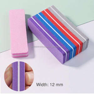 100 grain/180 grain épaissi Double face incurvé carré lime polissage ongles bandes de frottement artefacts exclusifs outils à ongles émeri - Product Image 3