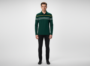 Camisas Polo de Manga Larga con Logotipo Personalizado al por Mayor para Hombre - Transpirables, a Rayas, para Uso Casual y de Negocios - Product Image 5