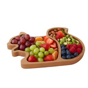 ถาดไม้รูปกระรอกสองช่องสำหรับใส่ผลไม้อบแห้งและอื่นๆ ดีไซน์สวยงาม ราคาประหยัด เหมาะสำหรับร้านอาหาร - Product Image 2