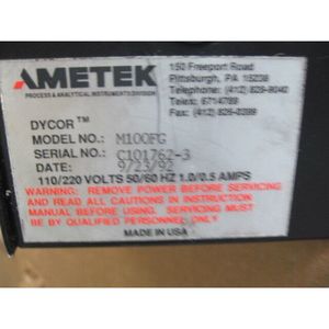Moniteur d'équipement RGA AMETEK Dycore M100 P/S, M100FG - Équipements et pièces semi-conductrices d'occasion fiables à l'échelle mondiale - Product Image 6
