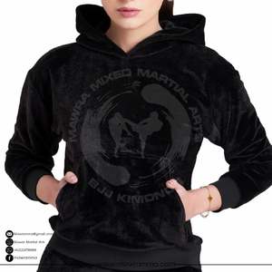 Sudadera con Capucha de Felpa Gruesa 100% Algodón con Logotipo Personalizado, Estilo Urbano Oversize Unisex, Hombros Caídos, Bolsillo con Aplique Estampado, Invierno - Product Image 2