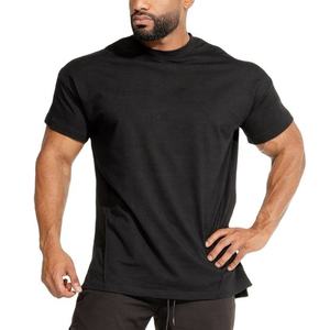 Wholesale Slim Fit Cotton T Shirt <b>Men</b> Gym Workout Athletic Wear <b>Stretch</b> Crew Neck Tee Factory Direct - Product Image 1