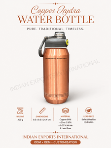 Bouteille de sport en cuivre pour l'extérieur, exportée par Indian exports international. (Cuivre pur certifié) - Product Image 2