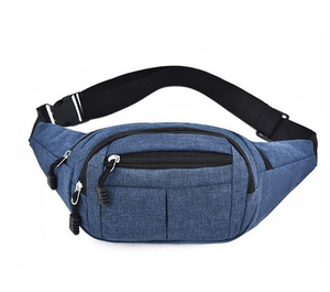 Leather <b>Belt</b> Bag with Front and Side Zip Pockets Adjustable Waist Strap Storage Pouch for Work Walking and Daily Carry - Product Image 3