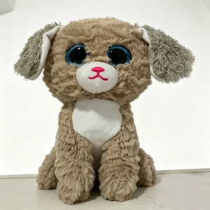 Peluche de poodle personalizado, perro de peluche con ojos azules brillantes, juguete de peluche de perro con pelo rizado, cachorro de peluche con orejas caídas. - Product Image 5