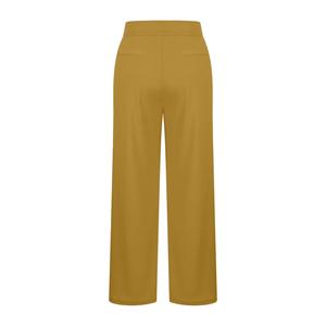 Pantalon Harem Ample et Élégant pour Femme, Taille Haute, Coupe Large, en Mélange Polaire Polyester/Coton, Couleur Unie, Infroissable - Product Image 4