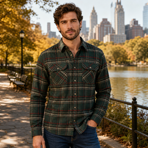 Fabricant de chemises en flanelle pour hommes en gros, chemises à carreaux personnalisées pour importateurs de vêtements, commandes en gros sous marque privée pour marques de vêtements - Product Image 3