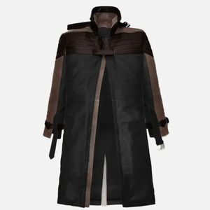 <b>long</b> <b>jacket</b> with genuine <b>leather</b> Customizable Real Genuine <b>Leather</b> <b>long</b> coat <b>leather</b> <b>long</b> <b>jacket</b> for Men - Product Image 3