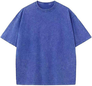 เสื้อยืดทรงบ็อกซี่โอเวอร์ไซส์สไตล์สตรีทแวร์สำหรับผู้ชาย ราคาขายส่ง เสื้อยืดโอเวอร์ไซส์ลายกราฟิกแบบฟอกสีสำหรับผู้ชาย - Product Image 2