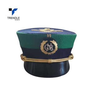 Chapeau de style anglais formel Portugal, vert marine, broderie dorée, adulte, 56-58 cm, chapeau pour homme - Product Image 2