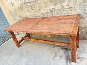 Mesa de Comedor de Madera Rústica Directo de Fábrica, Mesa Rectangular de Madera Sólida para Interiores y Exteriores, Proveedor de Muebles para Hoteles - Product Image 4