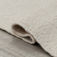 Tapis moderne tissé à la main en laine épaisse, abstrait, écologique, adapté aux animaux, lavable, rembourré, doux, bouclé, avec envers réversible pour salon