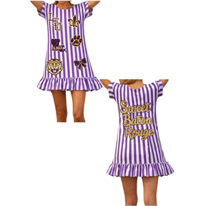 Hot <b>Sale</b> Game Day High School Teams Apparels Women's Casual <b>Spring</b>/Summer Midi Dress Customizable Designs Cheering Dress - Product Image 1