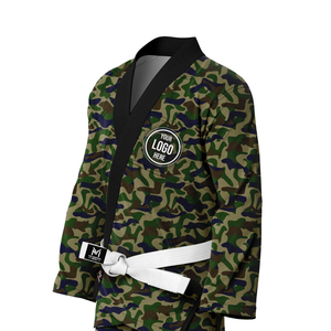 Camouflage BJJ <b>Kimono</b> 100% Pearl Weave Cotton Regular Fit Adult Unisex Martial Arts Wear Digital Print Front Logo UV Protection - Product Image 4
