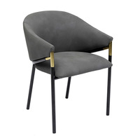 Chaise de salle à manger moderne en cuir PU avec dossier enveloppant pour table de cuisine