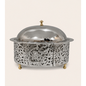 Moderna Cacerola Árabe de Acero Inoxidable, Ecológica, Apta para Lavavajillas, Calentador de Alimentos, Juego de Buffet con Diseño de Caligrafía Islámica - Product Image 5