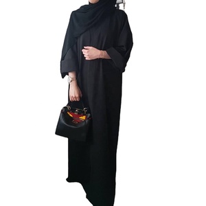 Plain Dubai Abaya Open Front Kimono Islam Clothing Saudi Robe Turkish Modest <b>Cardigans</b> Coat Ramadan Eid Muslim Women Hijab Robe - Product Image 1