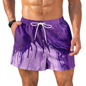 Shorts de bain cargo décontractés pour hommes, séchage rapide, nouvelle collection, respirants, 100 % polyester - Product Image 1