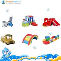 Ensemble de jeux d'intérieur amusant pour enfants avec toboggan et maisonnette d'escalade, en matériau PP, design coloré, pour écoles et maternelles
