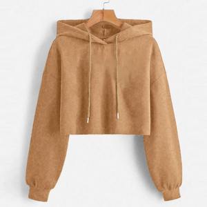 Sudadera Corta con Capucha para Mujer, 100% Algodón de Alta Calidad, Color Sólido, Personalizable con Logotipo Frontal, Ecológica - Product Image 6