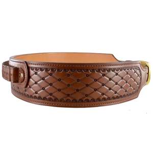 Cinturón de Cuero Natural para Hombre Texas Saddlery, Modelo TRIPLE K 11022 110 Wyoming Drop Loop Belt - Product Image 2