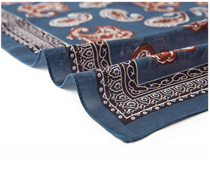 Wholesale In-Stock Custom Plaid Printed <b>Black</b> Cotton Silk Ethnic Bandana <b>Scarf</b> with Embroidery Breathable Unisex - Product Image 3