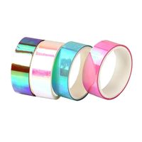 Ruban adhésif holographique irisé en PET pour scrapbooking, journalisation et loisirs créatifs – Vente en gros
