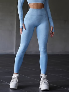 Leggings de yoga sans couture pour femmes, effet ventre plat, tenue de sport, logo personnalisé, OEM ODM, vente en gros directe usine - Product Image 1