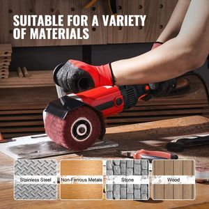 Machine à polir les métaux électrique portative 1200W à 6 vitesses, outil de conditionnement de surface à vitesse variable 1200W pour le polissage des métaux - Product Image 3