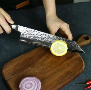 Premium Eco-Friendly Damascus Steel Chef <b>Knife</b> <b>Sharp</b> Blade Wood Handle Non-Stick Coating Dishwasher Safe Ambidextrous <b>Kitchen</b> - Product Image 1